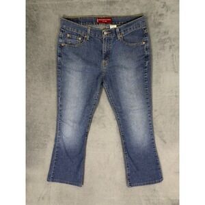 Levis 515 Jeans Womens 10M Blue Medium Wash Denim Bootcut Low Rise Cowgirl